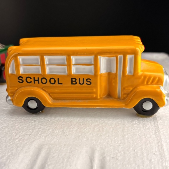 Department 56 Snow Village School Bus & Snow Plow - Picture 4 of 15